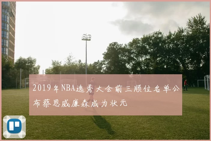 2019年NBA选秀大会前三顺位名单公布蔡恩威廉森成为状元